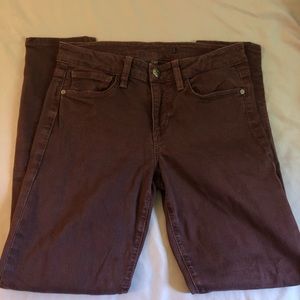 Joe's Jean Skinny Visionaire Raisin Brown Denim Jeans Pants Size 27